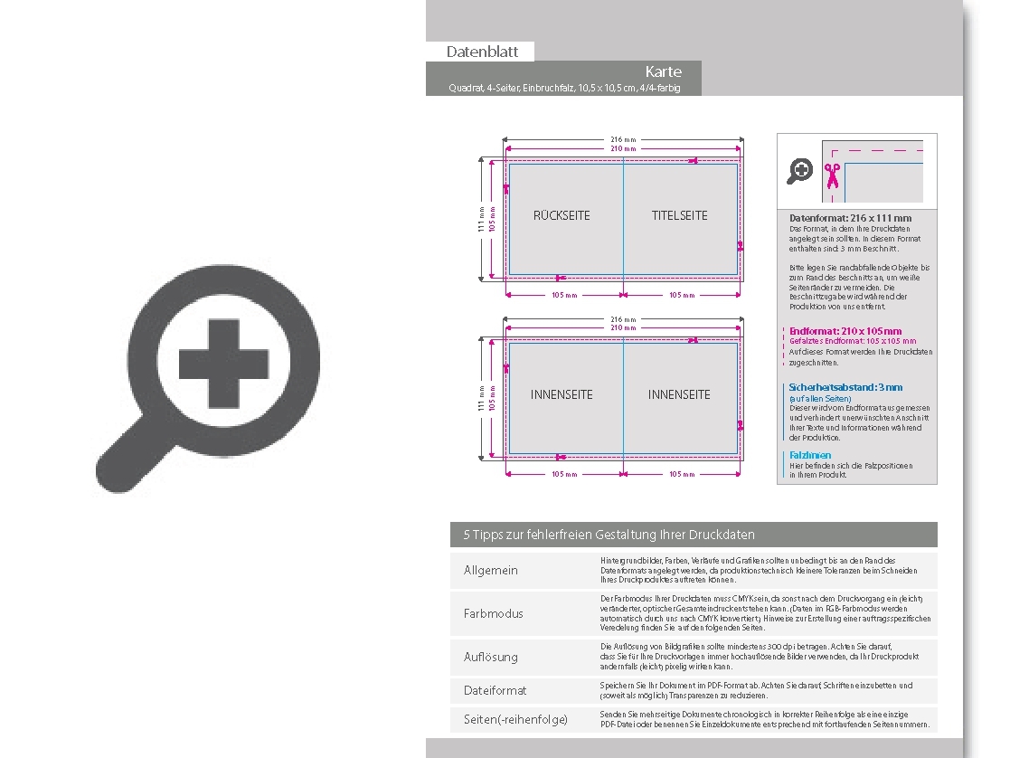 Product Bild einladungskarte__gefalzt_auf_quadrat_10_5_cm_x_10_5_cm__vertikaler_mittelfalz__4-seitig